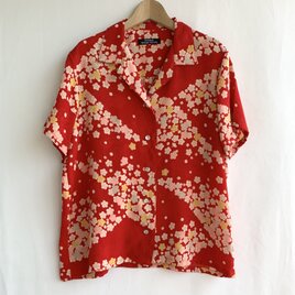 着物アロハシャツ　MLサイズ