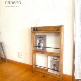 表紙のみえる絵本棚 絵本のたな　ディスプレイラック　壁付け　スリム　　えほん棚　W500　◻︎ダーク