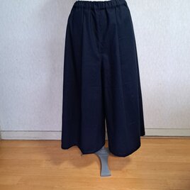 y's パッチワークパンツ ワイドパンツ ブラック コットンリネン
