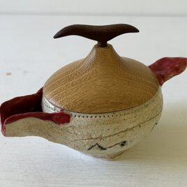 ミニ片口持手・白赤