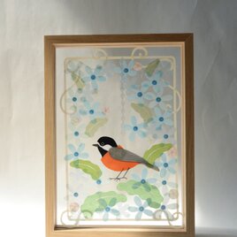 スズラン 貼り絵 和紙 絵画 絵画