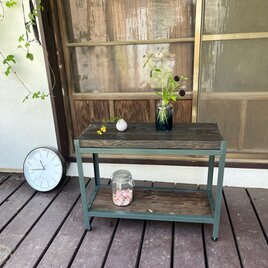 流木ベンチ① オープンシェルフ