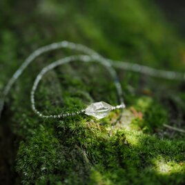 -Herkimer diamond- silver chokerの画像