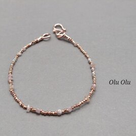 超希少ピンクダイヤモンド×ロゼ・カレンシルバーのブレスレットの画像