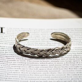 Vintage style braided bangle / 四つ編みバングル　シルバー925・真鍮/送料無料