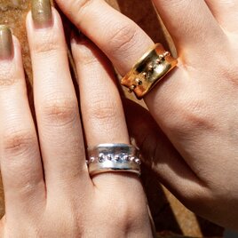 uneven dots ring ドットボリュームリング/送料無料