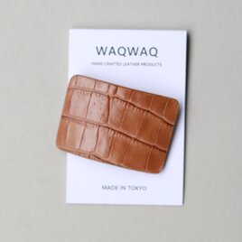 ひとつ結びのためのバレッタ  クロコダイル | LIGHT BROWN