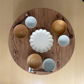 2〜3人用折りたたみちゃぶ台　丸テーブル