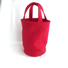倉敷帆布のバケツバッグ　　　赤　 受注制作