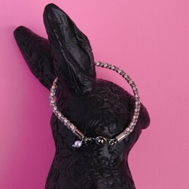 うさぎ色「ピンクがキュート！ライラックうさぎ」ブレスレット(NO.R-P/li-250627)の画像