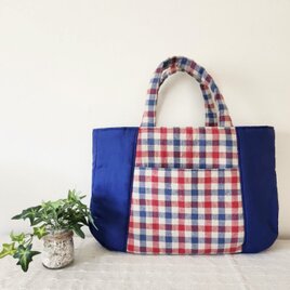 たっぷり入る♡チェック柄トートbagの画像