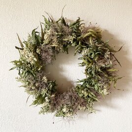 ふんわりスモークツリーのリース ∝円∝