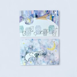 季節限定SALE//夏の夜空 ポストカード2枚セットの画像