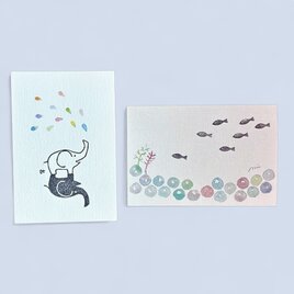 季節限定SALE//夏のしずく ポストカード2枚セットの画像