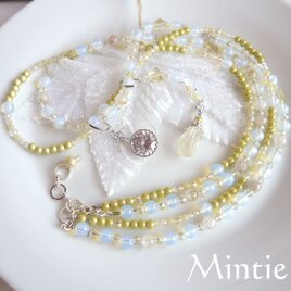 一点もの★レモンクォーツとシトリン　CZネックレス
