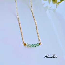 Aqua Necklace — シルバー925 小粒アクアマリンネックレス 天然石ネックレス ３月誕生石の画像
