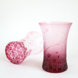 春風に舞う桜のグラス　-グラデーションタイプ-