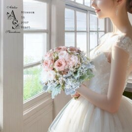 ⋆2点set⋆ くすみ赤色：パンパスグラス クラッチブーケ⋆ブートニア