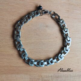 Thick Chain Onyx ブレスレット ユニセックス ブレスレット オニキス メンズ レディース ごつめチェーンの画像