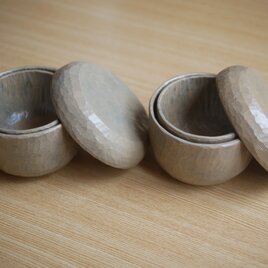 一汁一菜セット 白漆 さくら横木取　#0430の画像