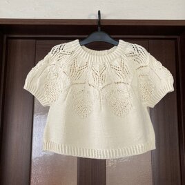 紫陽花のレーシーニット＊クロップド丈＊の画像