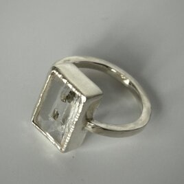 パイライト　イン　クオーツ　リング