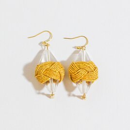 水引クリア菱光ピアス・イヤリング