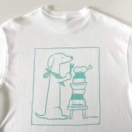 『2025新作』【ユニセックス】コラボプリント リラックスフィットTシャツ 5色展開【ホワイト】の画像