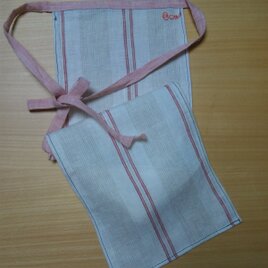 BOWのふんどし（リトアニアリネン：白ｘ赤）