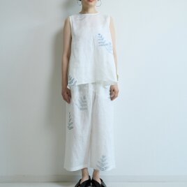 ラップパンツ　藍色シダの画像