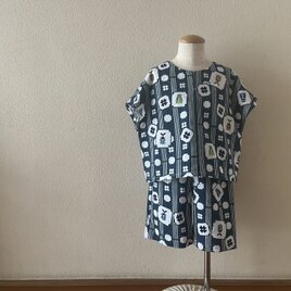 子供　浴衣地セットアップ　90〜110〈受注製作〉の画像