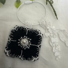 ハンドメイド＊ミナペルホネン ランランラン花レースブローチ 1