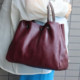 トートバッグ エンジ 軽量 柔らか クチャ ハンドメイド 726
