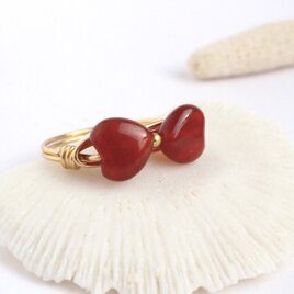 カーネリアン　Ribbon　Wire　Ringの画像