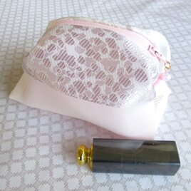 [送料無料] ふわふわポーチ：「ほのか」　ドイツ製ファブリック
