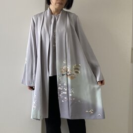 兵児帯リメイクのチュニック グレージュ | iichi 日々の暮らしを