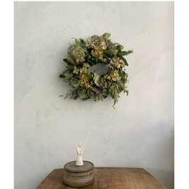 2way 月桂樹と夏の花のリース
