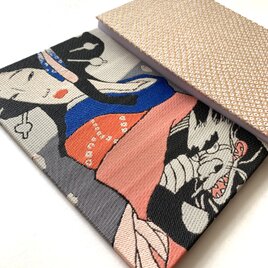 『情話新集（1）葛城太夫』　竹久夢二御朱印帳　B6大判サイズ　龍　着物　鹿子柄　吉祥文様　美人画　御朱印帳　桐生織物の画像