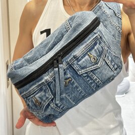 ゆったりめ☆デニムリメイク☆ワンピース☆パッチワーク デニム