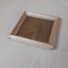小さいトレイ チーク×ナラの画像