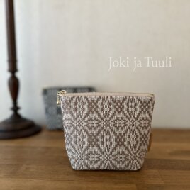 pouch[手織り14cmポーチ] モカ