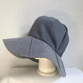 魅せる帽子☆サマーウールのバイカラーキャプリーヌ～グレーの画像
