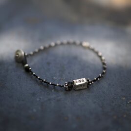-Karensilver・Smoky quartz- braid bracelet