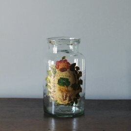 ファーマシー ポット ガラス 花器 花瓶  h25.8cm フランス アンティーク 0502298の画像