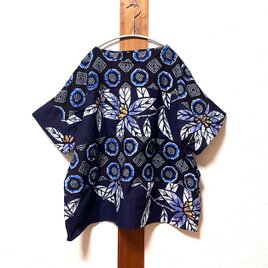 有松絞りと浴衣のパッチワークトップス　着物リメイク 有松絞りと浴衣のパッチワークトップス | iichi 日々の暮らしを