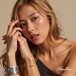 大人可愛い2Wayルビーブレスレット／アンクレット　7月誕生石ルビー／天然石／華奢アクセサリー／K10ブレスレットの画像