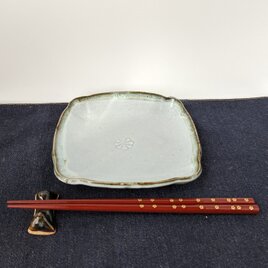 白い角皿　　　　【中皿　皿　取皿　窯元　和 陶器　】の画像