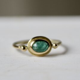 エメラルド　k18ゴールド　ringの画像