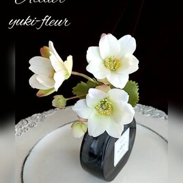 クレイフラワー✨ロココ調薔薇❁染め花布花❁クレイフラワー❁ハンドメイド アンティークな薔薇もクレイフラワーなら自由自在 | Clay Art