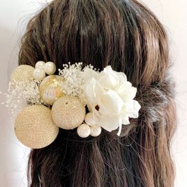 成人式　卒業式　結婚式　七五三　髪飾り　和玉　紫陽花　かすみ草　OHANAの画像